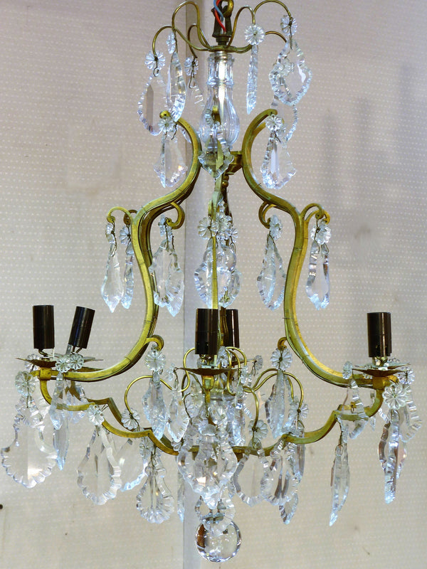 French vintage crystal chandelier  - 1930's