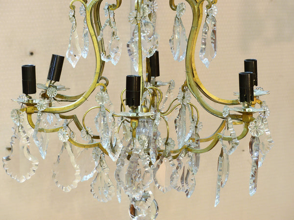 French vintage crystal chandelier  – 1930’s
