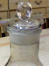 Large grey apothecary bottle with lid