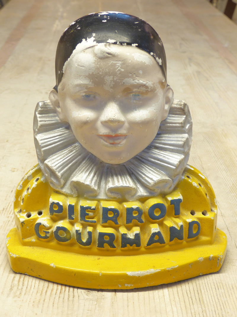 19th century Pierrot Gourmand plaster lollipop stand