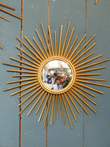 Small Chaty Vallauris sunburst mirror with convex glass
