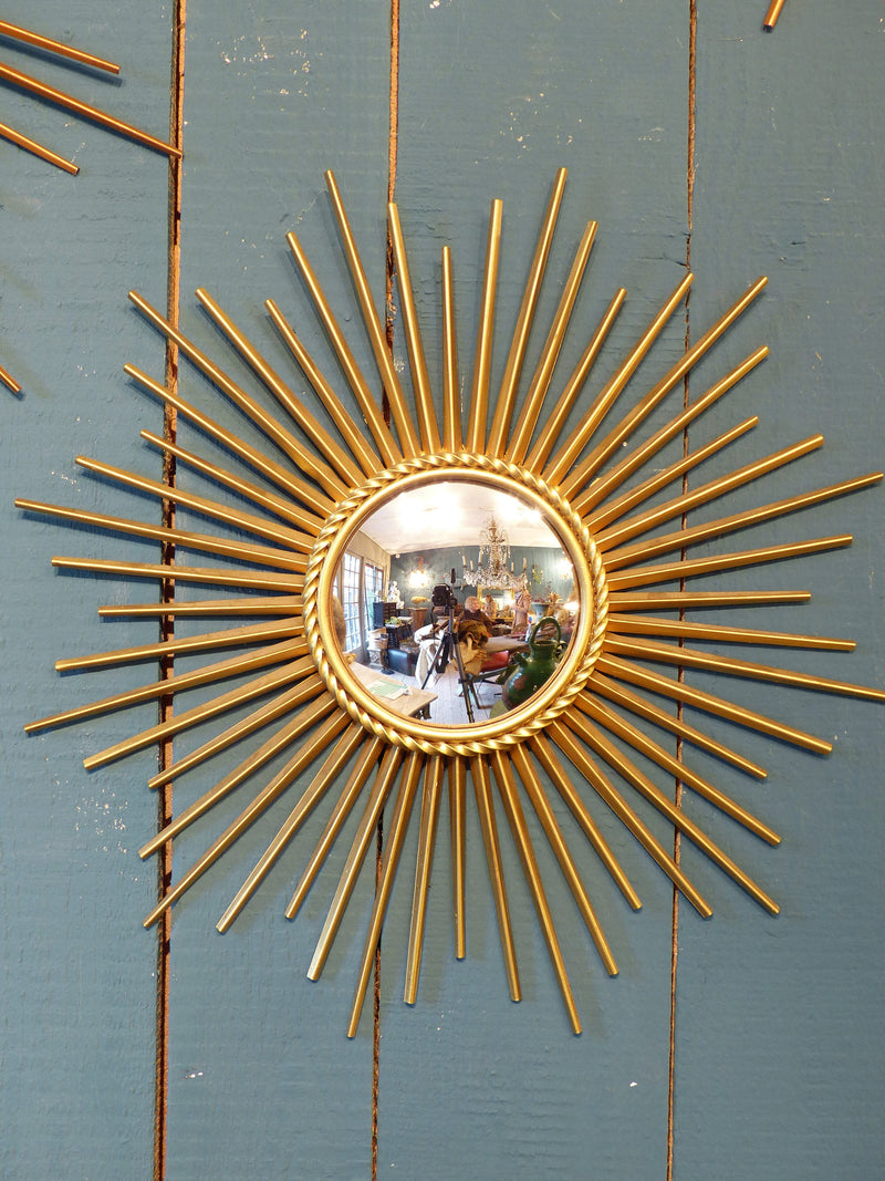 Small Chaty Vallauris sunburst mirror with convex glass