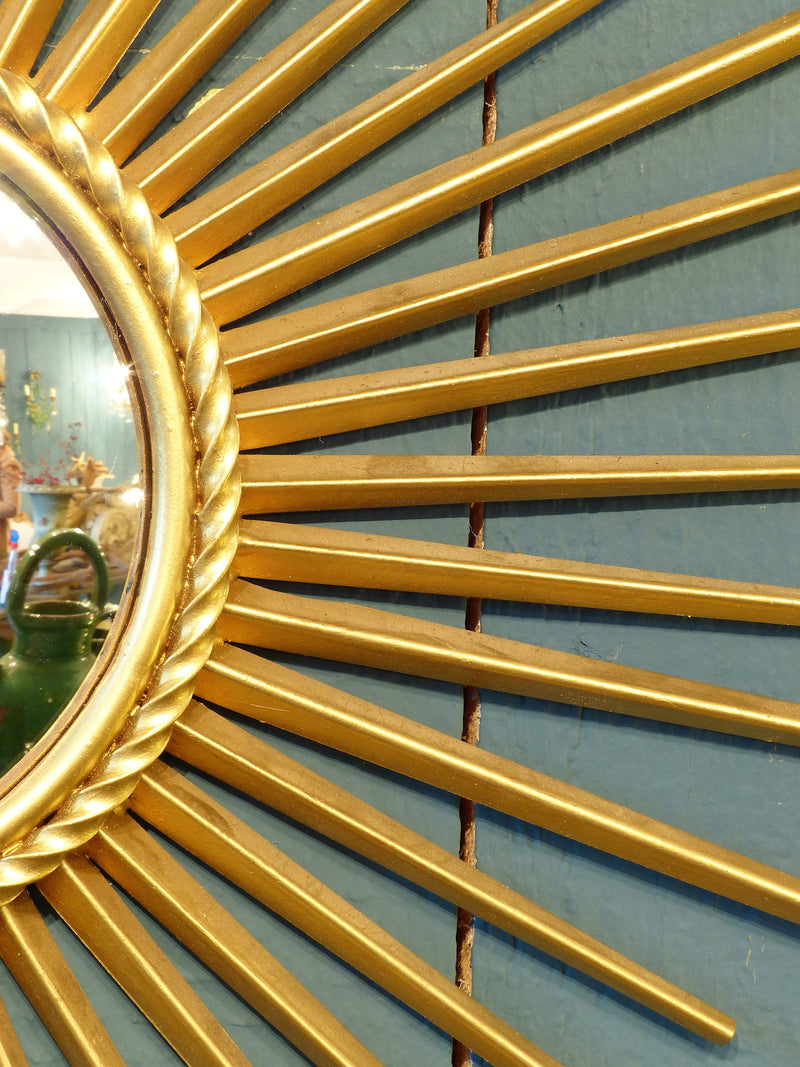 Sunburst mirror (Chaty Vallauris) convex glass