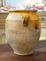 Confit pot, orange glaze 11¾", 19th-century