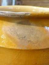 Confit pot, orange glaze 11¾", 19th-century
