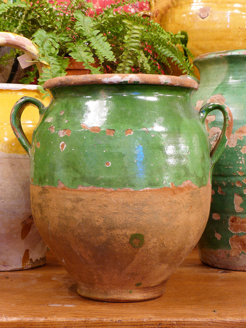 Late 19th century green confit pot - 12¼”