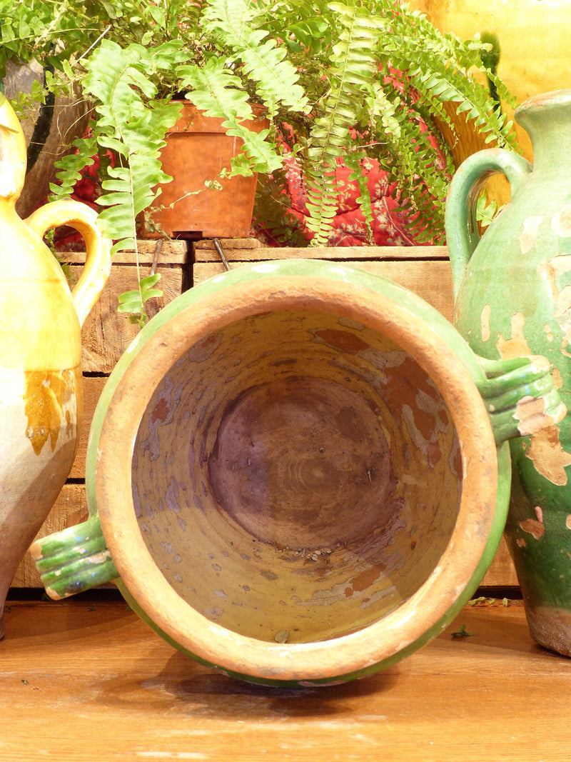 Late 19th century green confit pot - 12¼”
