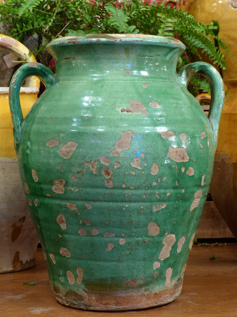 Late 19th century green Anduze vase – 14½”