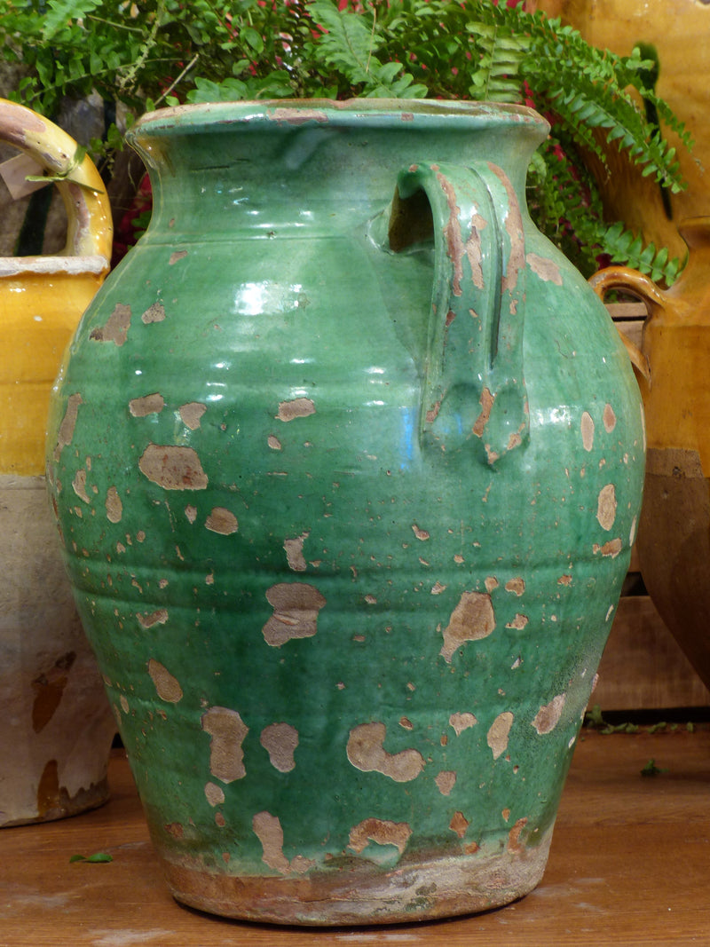 Late 19th century green Anduze vase – 14½”