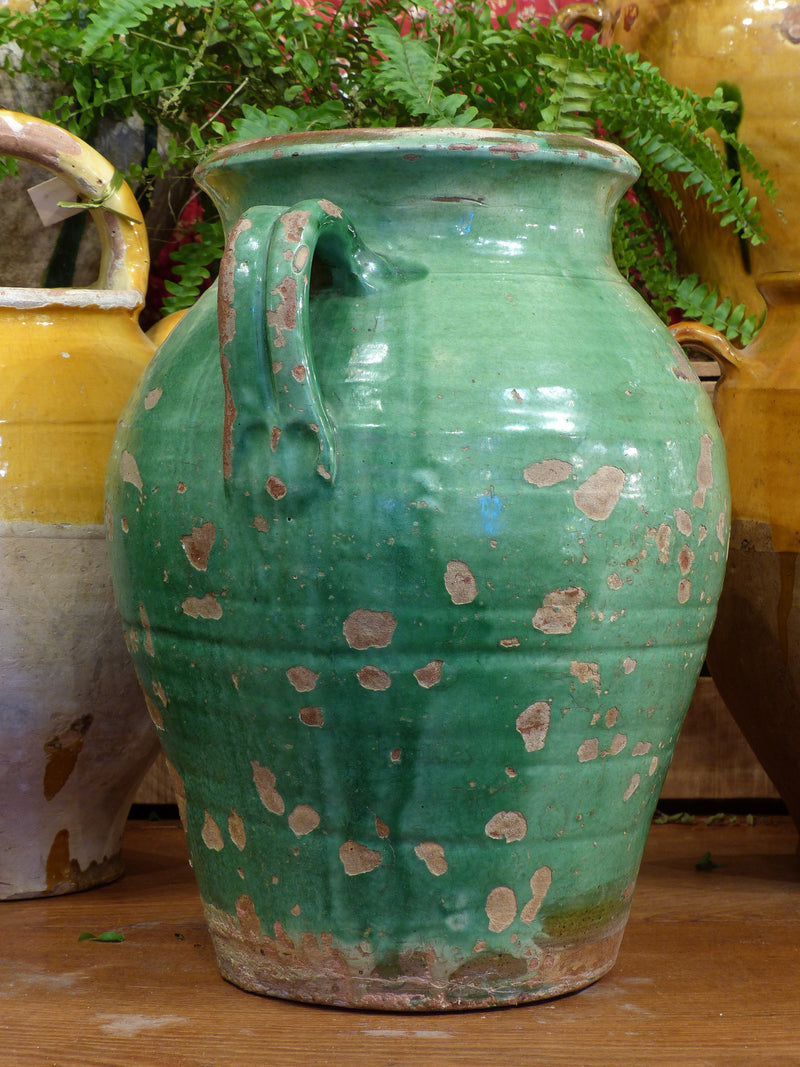 Late 19th century green Anduze vase – 14½”