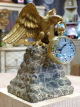 Antique gilded eagle table clock
