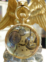 Antique gilded eagle table clock