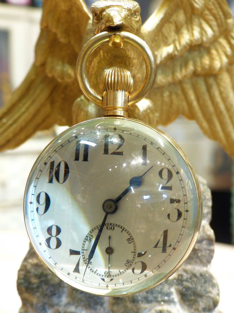 Antique gilded eagle table clock