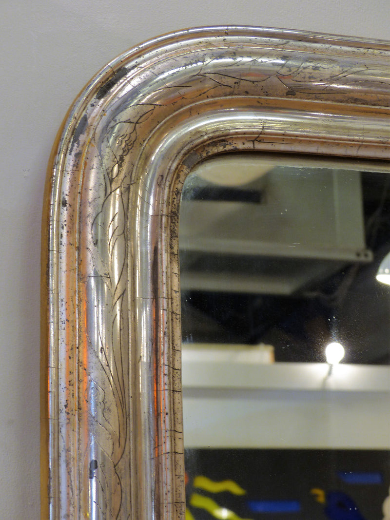 Mid-19th century Louis Philippe mirror - silver