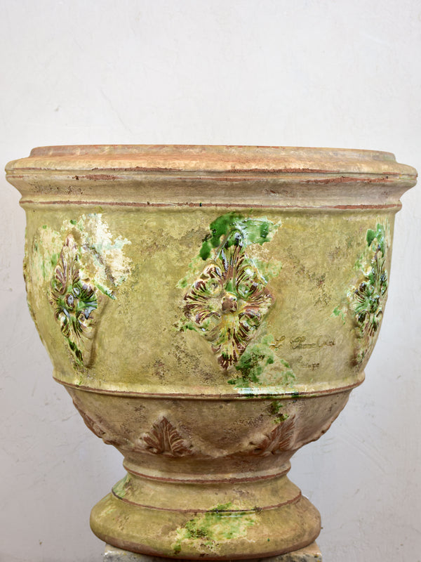 Terracotta cup shaped planters - Louis XVII style with antica finish