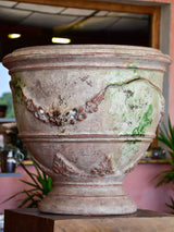 Terracotta cup shaped planters -anduze style with antica finish