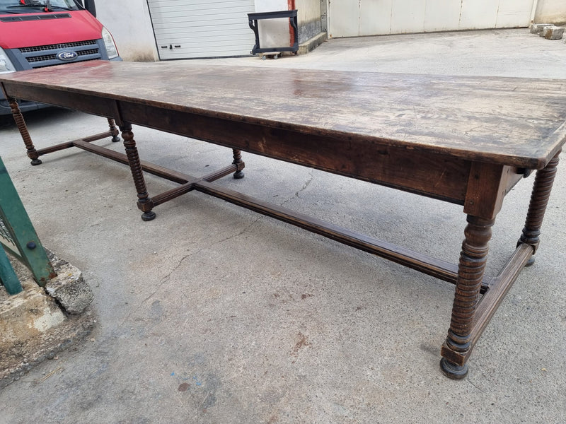 158" long walnut table