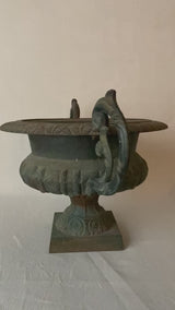 Antique cast iron Medici vase