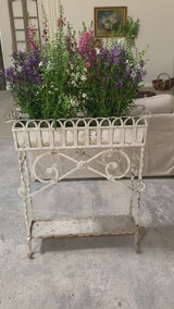 Early 20th-century French iron and zinc pot plant stand