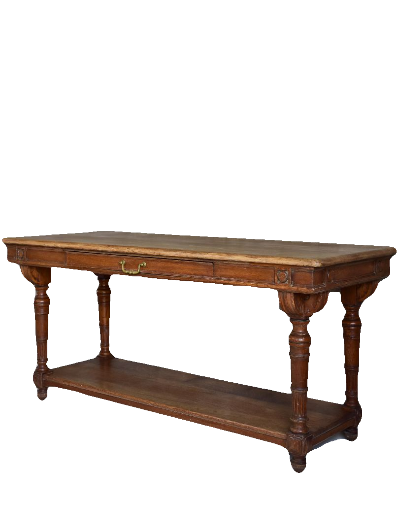 Small antique French drapery table – Chez Pluie
