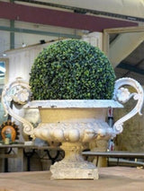 Two Medici urns - gray and white