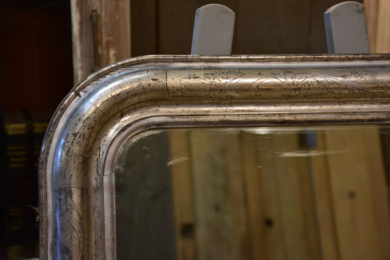 Silver framed Louis Philippe mirror