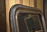 Large rustic silver framed Louis Philippe mirror