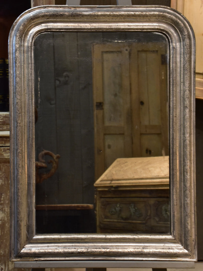 Silver leaf Louis Philippe mirror with original glass