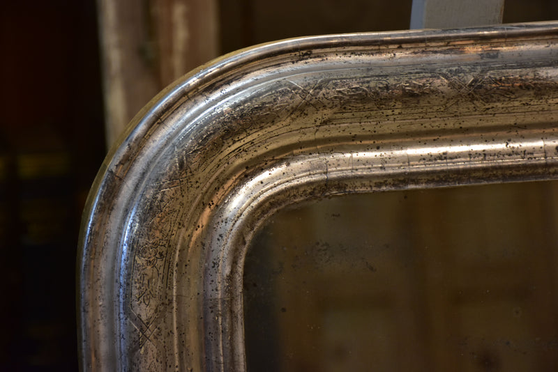 Silver leaf Louis Philippe mirror with original glass