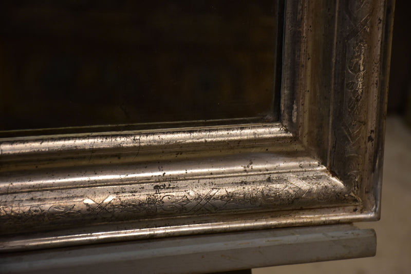 Silver leaf Louis Philippe mirror with original glass