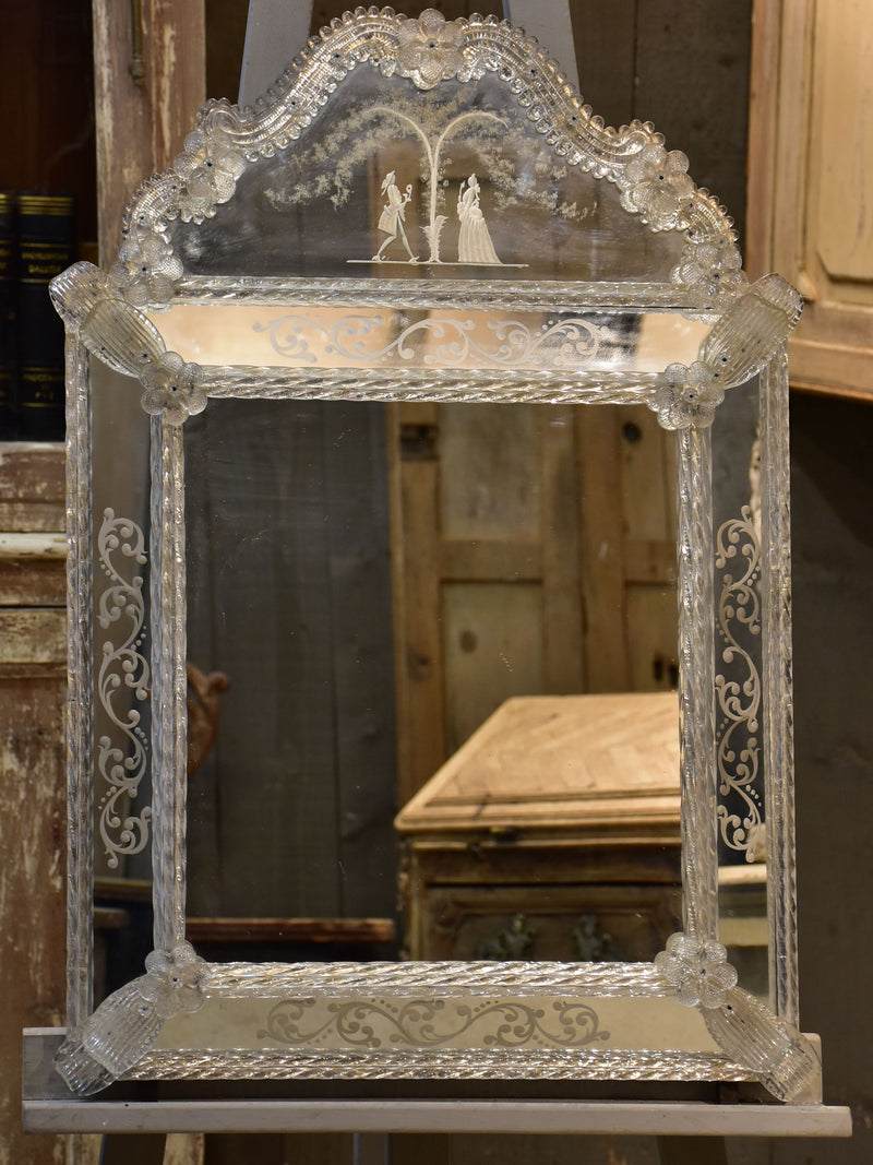 Vintage Venetian mirror with crest