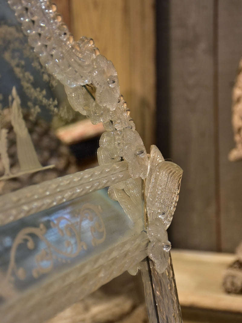 Vintage Venetian mirror with crest