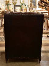 Dark French wingback club chair #2