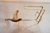 Vintage bottle stand with flying goose cradle