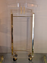 Vintage plexiglass valet stand on casters