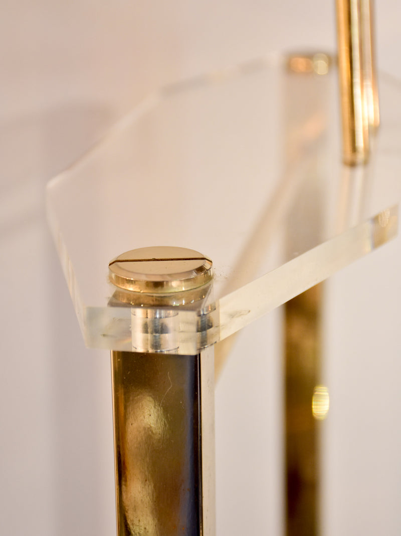Vintage plexiglass valet stand on casters
