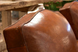 Pair of 1950’s French club chairs – small chapeau gendarme
